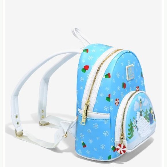 Loungefly Elf‎ Buddy's Snowball Fight & Sweets Mini Backpack - Picture 2 of 5